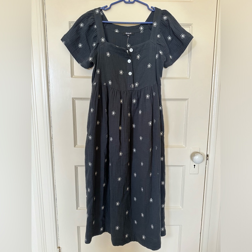 Madewell black midi / maxi dress in size XS. NWT (new with tags).